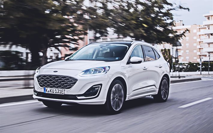 Ford Kuga Vignale Plug-In Hybrid, 4k, street, 2020 cars, crossovers, EU-spec, 2020 Ford Kuga, american cars, Ford