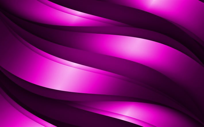purple 3D waves, abstract waves patterns, waves backgrounds, 3D waves, purple wavy background, 3D waves textures, wavy textures, background with waves