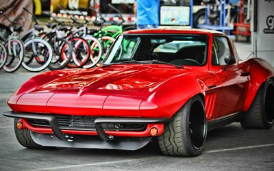 Chevrolet Corvette, retro autot, 1967 autoja, amerikkalaisten autojen, 1967 Chevrolet Corvette, superautot, Chevrolet