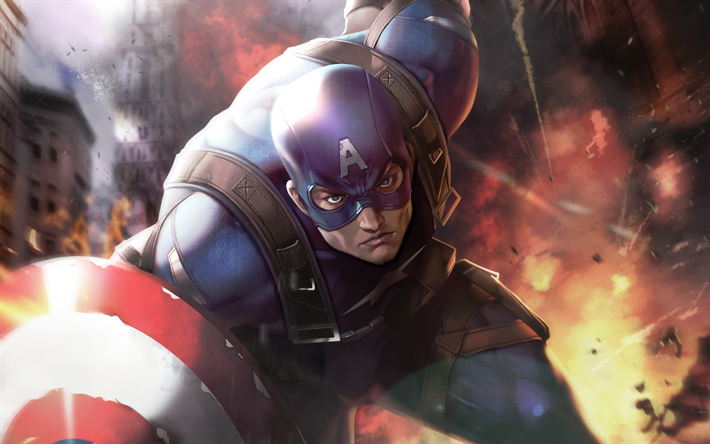 Captain America, fire, 2018 movie, superheroes, Avengers Infinity War