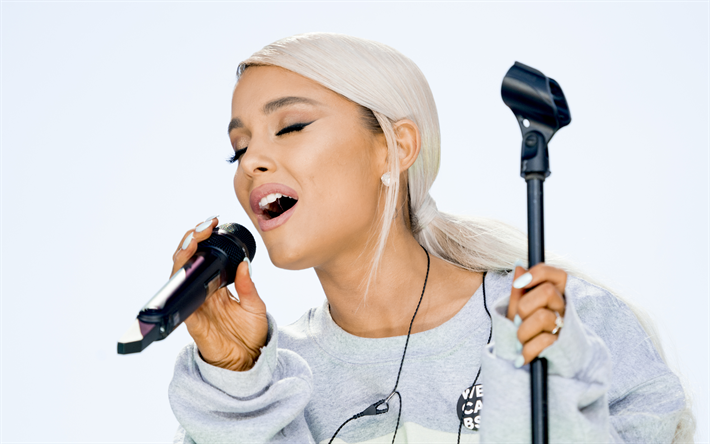 4k, Ariana Grande, concert, Hollywood, superstars, american singer, photoshoot, Ariana Grande on stage, beauty