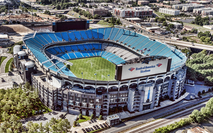 O Bank of America Stadium, est&#225;dio de futebol, Charlotte, Carolina Do Norte, EUA, NFL, Carolina Panthers Est&#225;dio, A Liga Nacional De Futebol