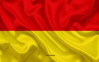 Ekvador, Azuay Eyaletinin bayrağı, 4k, ipek bayrak, İl Ekvador, Azuay İlinin, ipek doku, Azuay İlinin bayrak, İl