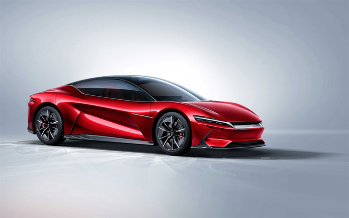 BYD E-Seed GT, 2019, electric supercar, front view, exterior, hypercar, electric sports cars, BYD