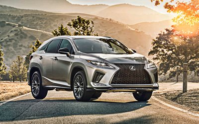 2020, Lexus RX, front view, RX350, exterior, new silver RX, luxury SUV, Japanese cars, Lexus