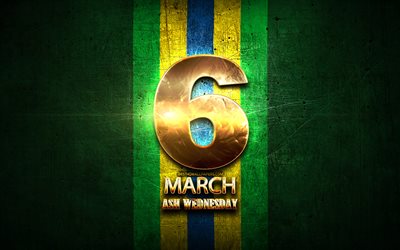 Ash Wednesday, March 6, golden signs, Brazilian national holidays, Brazil Public Holidays, Brazil, South America, Brazilian Carnival