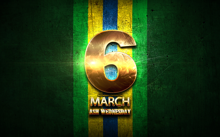 Keskiviikkona, 6 maaliskuuta, kultainen merkkej&#228;, Brasilian juhlapyhin&#228;, Brasilia Pyh&#228;p&#228;ivin&#228;, Brasilia, Etel&#228;-Amerikassa, Brasilialainen Carnival