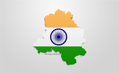 Delhi map silhouette, 3d flag of Delhi, 3d art, Delhi 3d flag, Chongqing, India, Flag of Delhi, geography, Delhi 3d map silhouette