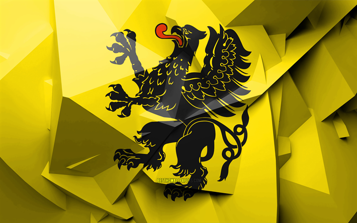 4k, Flag of Pomerania, geometric art, Voivodeships of Poland, Pomerania Voivodeship flag, creative, polish voivodeships, Pomerania Voivodeship, Pomerania 3D flag, Poland