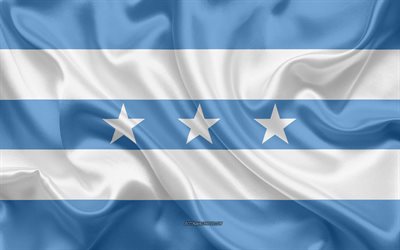 Flag of Guayas Province, 4k, silk flag, Ecuadorian Province, Guayas Province, silk texture, Ecuador, Guayas Province flag, Provinces of Ecuador