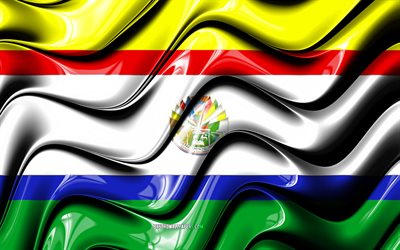 Misiones flag, 4k, Departments of Paraguay, administrative districts, Flag of Misiones, 3D art, Misiones Department, paraguayan departments, Misiones 3D flag, Paraguay, South America