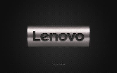 Download wallpapers Lenovo logo, big silver shiny logo, Lenovo metal ...