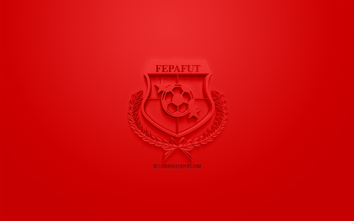パナマ国サッカーチーム, 創作3Dロゴ, 赤の背景, 3dエンブレム, パナマ, CONCACAF, 3dアート, サッカー, お洒落な3dロゴ