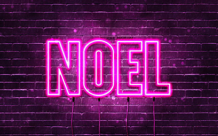 feliz anivers&#225;rio noel, 4k, rosa luzes de neon, nome de noel, criativo, noel feliz anivers&#225;rio, noel anivers&#225;rio, nomes femininos franceses populares, imagem com nome de noel, noel