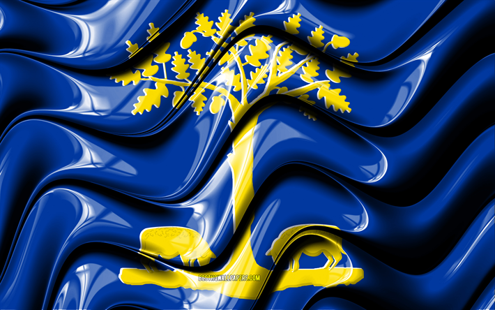 bandiera di lommel, 4k, citt&#224; belghe, giorno di lommel, arte 3d, lommel, citt&#224; del belgio, bandiera 3d di lommel, bandiera ondulata di lommel, belgio, europa