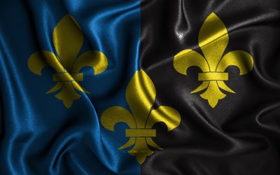 Monmouthshire flag, 4k, silk wavy flags, Welsh counties, Flag of Monmouthshire, Day of Monmouthshire, fabric flags, 3D art, Monmouthshire, Europe, Counties of Wales, Monmouthshire 3D flag, Wales