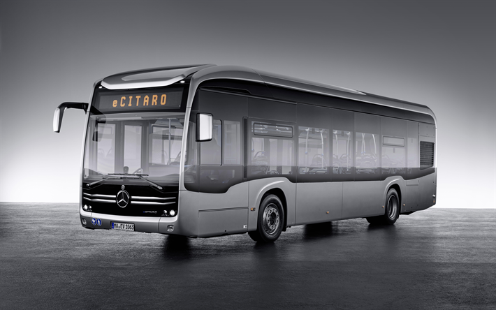 4k, Mercedes-Benz eCitaro, studio, 2018 autobus, eCitaro, trasporto passeggeri, Mercedes
