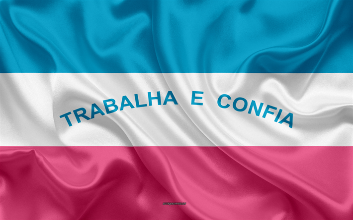 旗のEspiritoサント, 4k, 国家ブラジル, シルクの質感, Espiritoサントフラグ, ブラジル, ブラジル国, 美術, 南米, Espiritoサント