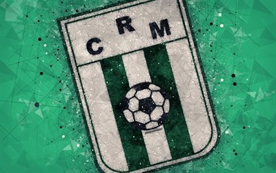 راسينغ كلوب دي مونتيفيديو, 4k, شعار, الهندسية الفنية, أوروغواي لكرة القدم, خلفية خضراء, أوروغواي Primera Division, مونتيفيديو, أوروغواي, كرة القدم, الفنون الإبداعية, سباق نادي مونتيفيديو