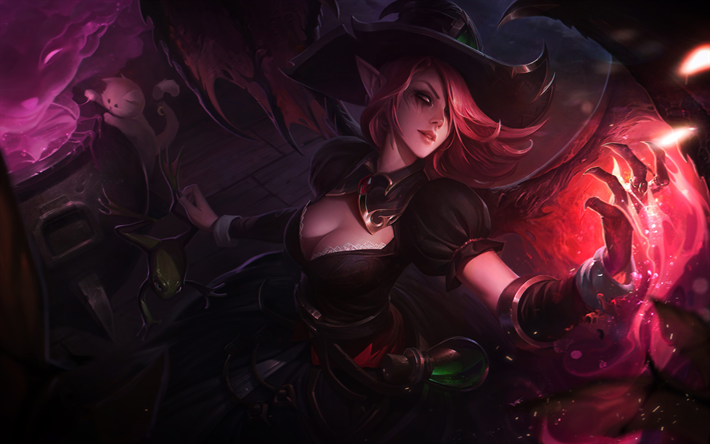 Morgana, 4k, MOBA, darkness, League of Legends