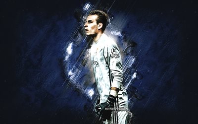 Andriy Lunin, Real Oviedo, ukrainian footballer, goalkeeper, portrait, La Liga, football, Real Madrid