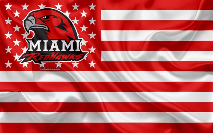 Miami University RedHawks flag 3x5ft red banner 