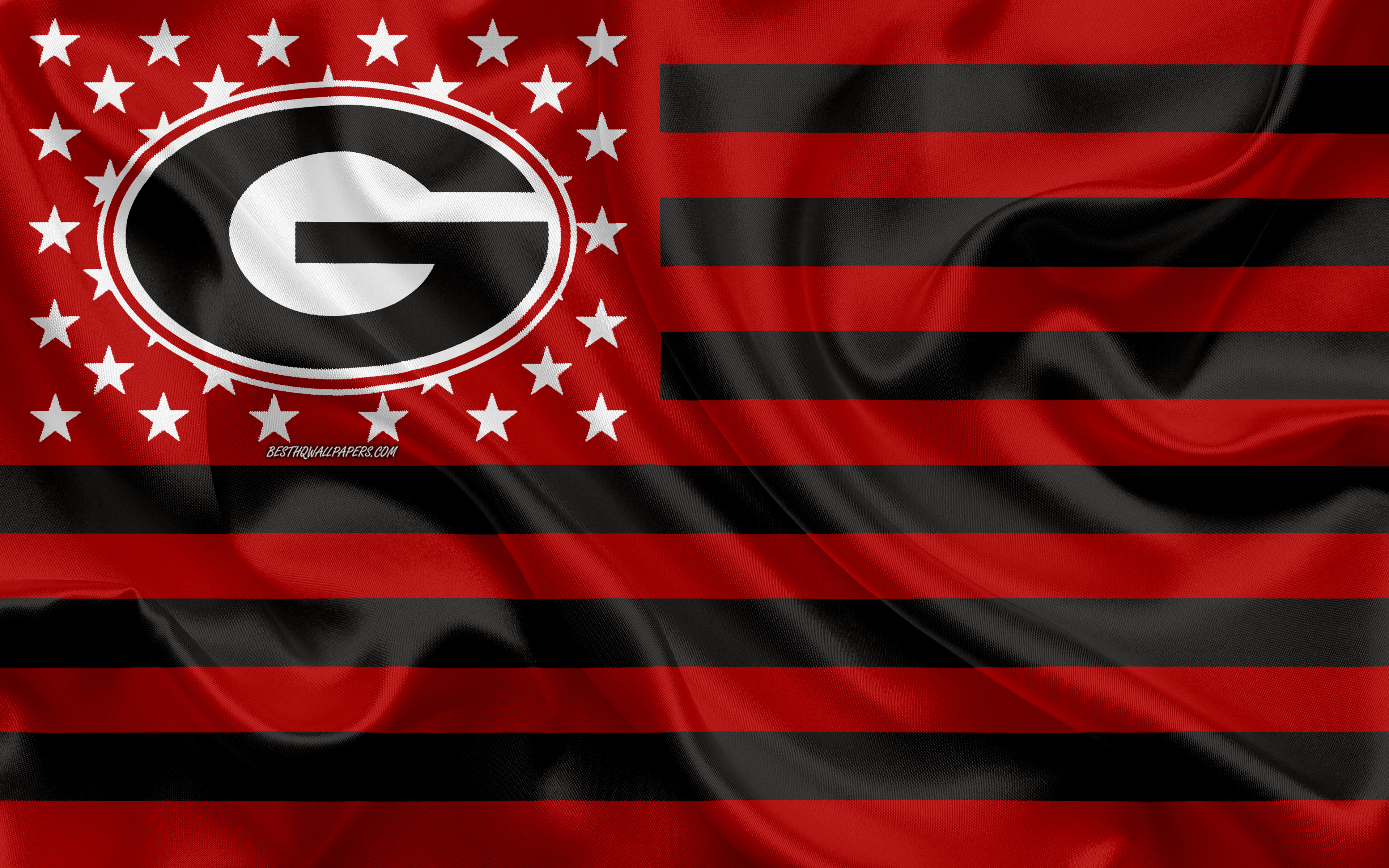 Download wallpapers Georgia Bulldogs, American football team, creative