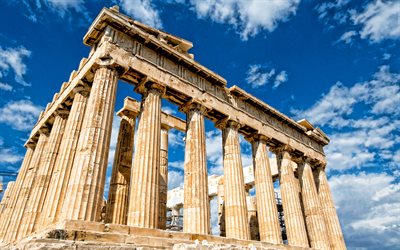 Akropolis, Ateena, antiikin linnoitus, maamerkki, Kreikka, kreikan sarakkeet, kreikan antiikin arkkitehtuuri