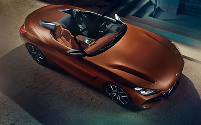 BMW Z4 Concept, 2017, bronze convertible Z4, new cars, luxury cars, BMW