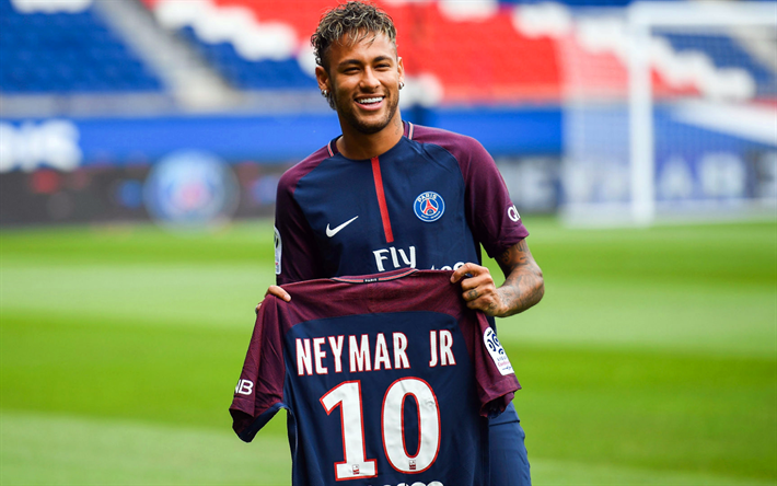 Neymar, jogadores de futebol, O PSG, futebol, Ligue 1, O Paris Saint-Germain, Neymar JR, estrelas do futebol
