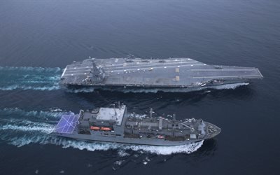 aircraft carrier, USS Gerald R Ford, CVN-78, warships, nuclear aircraft carrier, US Navy