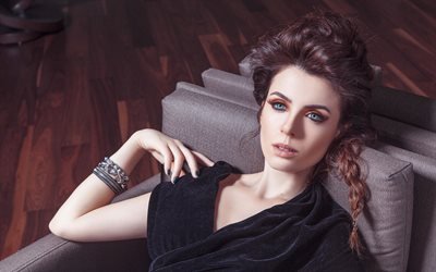 Basak Parlak, 4k, turco actriz, belleza, morena