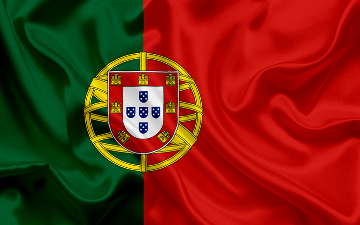 Drapeau portugais, l&#39;Europe, le Portugal, la soie, le drapeau du Portugal
