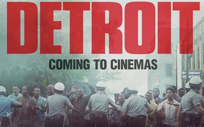 デトロイト, 2017, 4k, 新しい映画, ポスター, 犯罪, ドラマ