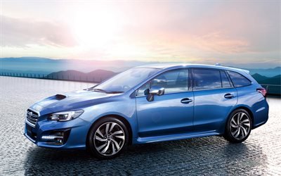 Subaru Levorg, 2018 cars, wagons, blue Levorg, japanese cars, Subaru