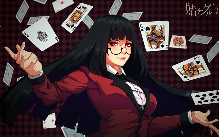 Yumeko Jabami, jugando a las cartas, Loco de entusiasmo, manga, Kakegurui