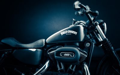 4k, Harley-Davidson Strykj&#228;rn 883, 2017 cyklar, inst&#228;llda t&#229;g, Harley-Davidson