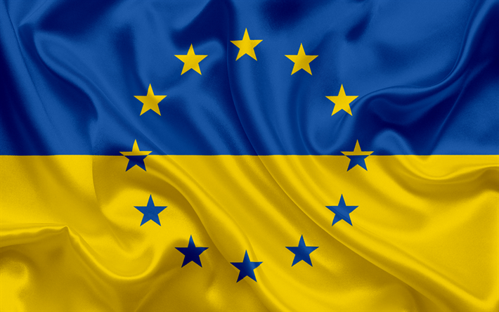 Ukraina, Europa, Ukrainska flaggan, flagga Ukraina