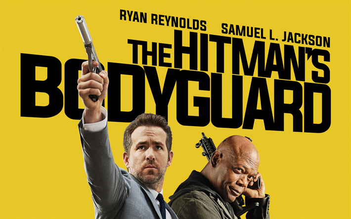 The Hitmans Bodyguard, 2017, Poster, new 2017 movies, Ryan Reynolds, Samuel Jackson