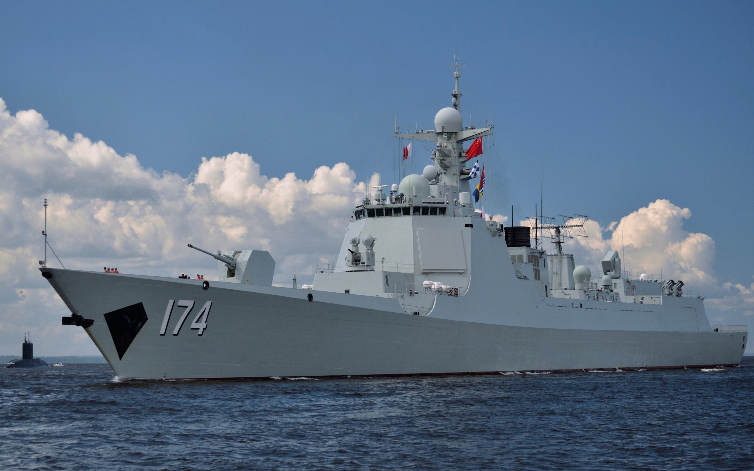 Download wallpapers Chinese destroyer, 052D, Hefei 174, warship ...