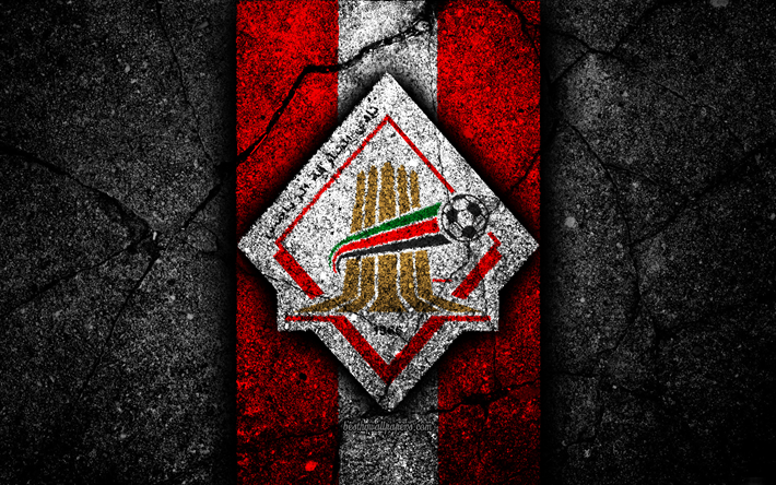 4k, Al-Sharjah FC, tunnus, UAE League, jalkapallo, football club, UAE, logo, Al-Sharjah, luova, asfaltti rakenne, FC Al-Sharjah