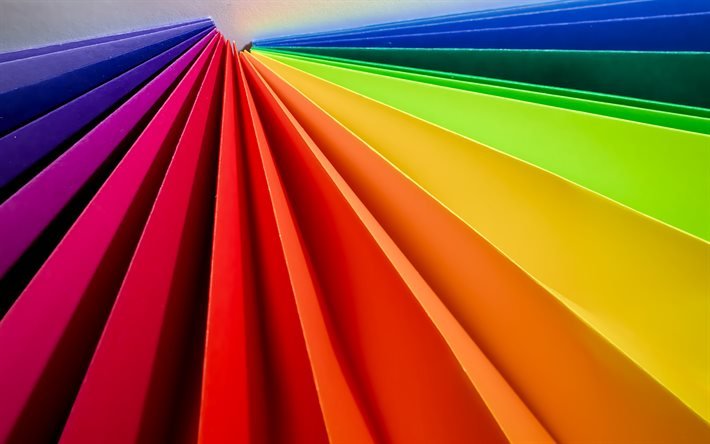 Download wallpapers 4k, rainbow background, colorful lines, material ...
