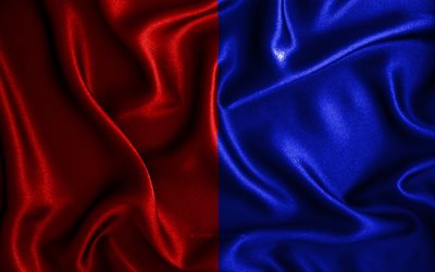 Cagnes-sur-Mer flag, 4k, silk wavy flags, french cities, Day of Cagnes-sur-Mer, Flag of Cagnes-sur-Mer, fabric flags, 3D art, Cagnes-sur-Mer, Europe, cities of France, Cagnes-sur-Mer 3D flag, France