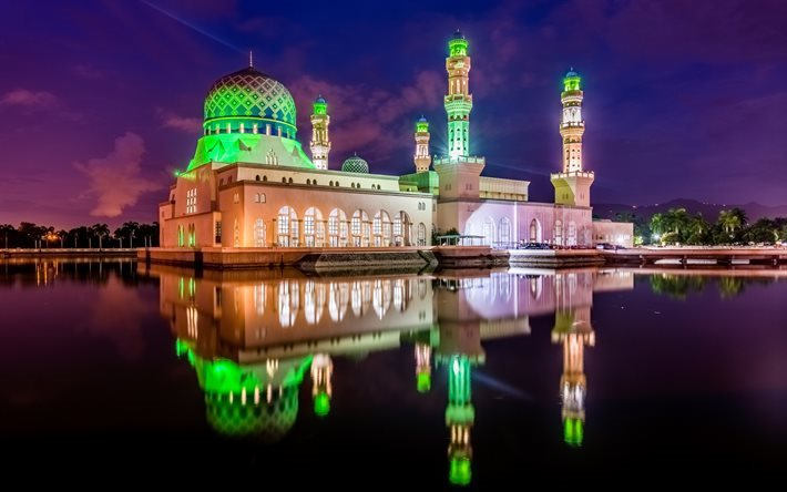 コタキナバル, モスク, マレーシア, 近代建築, イスラーム建築