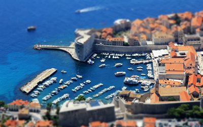 Dubrovnik, summer, resort, white yachts, boats, travel, Croatia