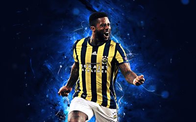 Jeremain Lens, match, Dutch footballer, Fenerbahce FC, soccer, Lens, Turkish Super Lig, football, neon lights