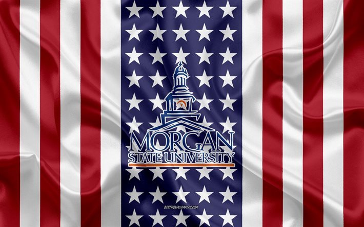 モーガン州立大学エンブレム, アメリカ合衆国の国旗, モーガン州立大学のロゴ, ボルティモア, メリーランド, アメリカ, モーガン州立大学