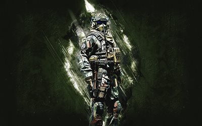 KSK, CSGO agent, Kommando Spezialkrafte, Counter-Strike Global Offensive, green stone background, Counter-Strike, CSGO characters