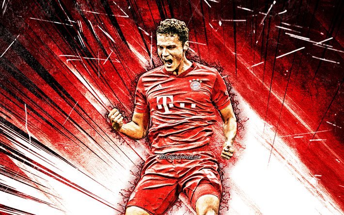 Download Wallpapers 4k Benjamin Pavard Red Abstract Rays Bayern Munich Fc French Footballers Bundesliga Grunge Art Soccer For Desktop Free Pictures For Desktop Free