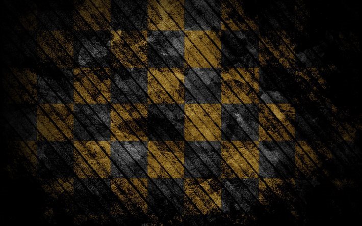 scacchiera nera bordo giallo, grunge
